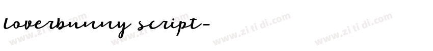loverbunny script字体转换